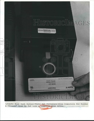 1984 press photo floppy disk - 1984,